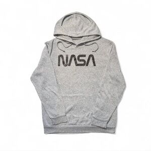 Grey Lightweight NASA hoodie with a streetwear vibe from SHEIN size XL